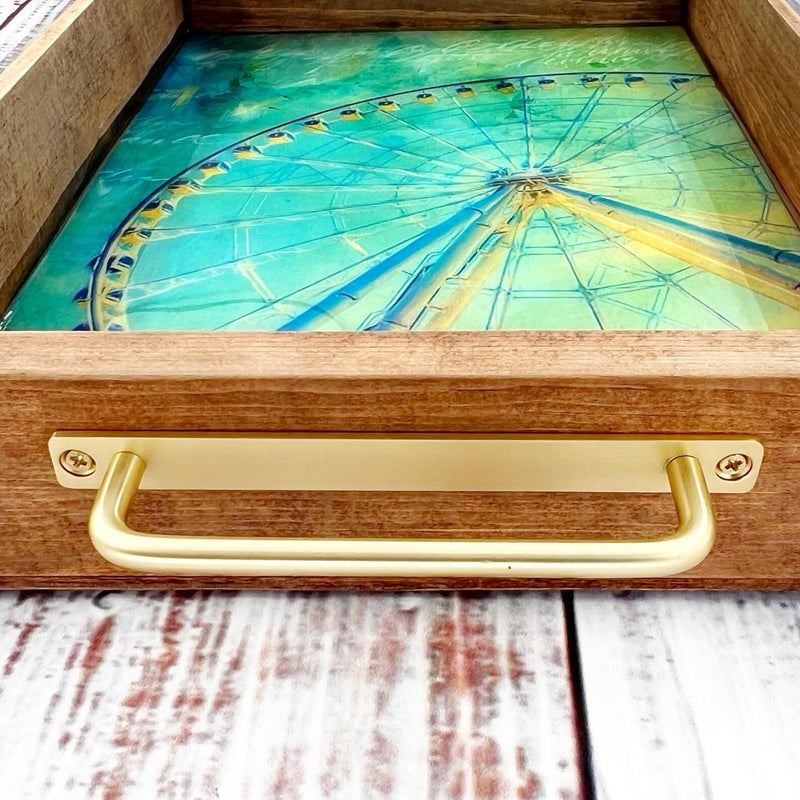La Grande Roue de Montreal Ferris Wheel Handmade Wooden Serving Tray