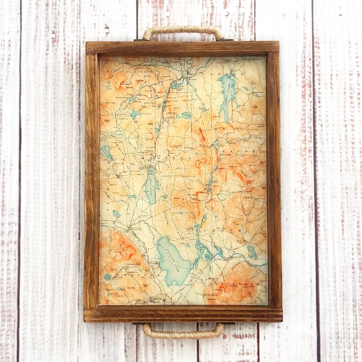 vintage topographical map of new hampshire showing ossipee lake, silver lake, broad bay, purity lake, white lake