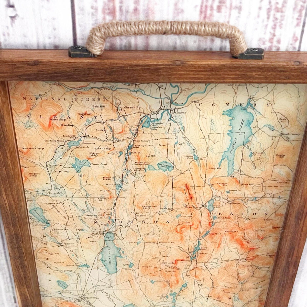 vintage topographical map of new hampshire showing ossipee lake, silver lake, broad bay, purity lake, white lake