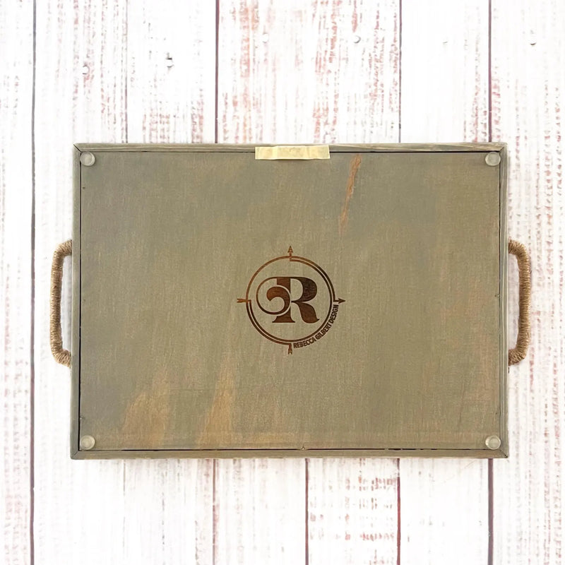 Coastal Inspired Starfish Handmade Wood Serving Tray